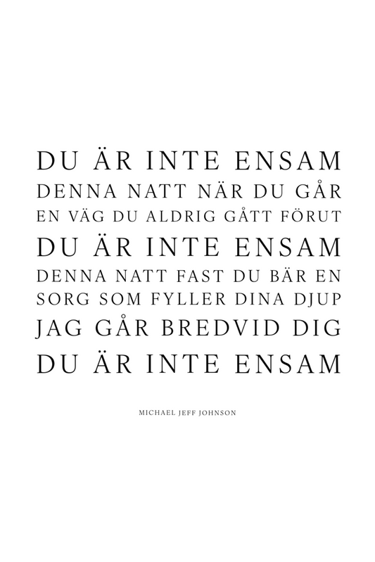 KORT A5 - Du är inte ensam